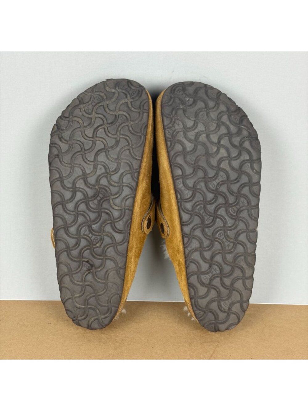 Birkenstock Boston Shearling Lined Clogs Mules Womens 9 Tan Slip On Casual - Picture 7 of 10